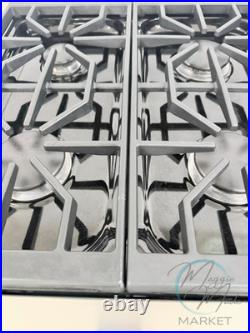 Wolf SRT366-LP 36 Pro Gas Rangetop Stainless 6 Dual-Stack Burners Very Clean