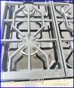 Wolf SRT366-LP 36 Pro Gas Rangetop Stainless 6 Dual-Stack Burners Very Clean