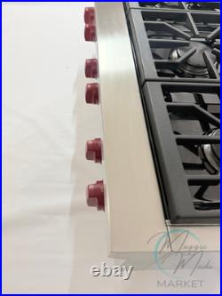 Wolf SRT366-LP 36 Pro Gas Rangetop Stainless 6 Dual-Stack Burners Very Clean