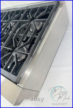 Wolf SRT366-LP 36 Pro Gas Rangetop Stainless 6 Dual-Stack Burners Very Clean