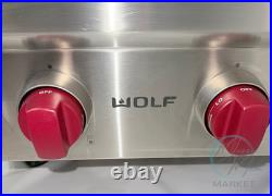 Wolf SRT366-LP 36 Pro Gas Rangetop Stainless 6 Dual-Stack Burners Very Clean