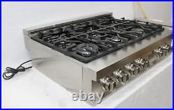 ZLINE RT-BR-36 Stainless Steel 36 Gas Rangetop with 6 Gas Burners Max 67500 BTU