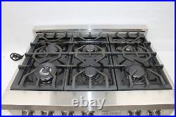 ZLINE RT-BR-36 Stainless Steel 36 Gas Rangetop with 6 Gas Burners Max 67500 BTU