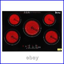 ZOKOP Electric Stove Top Cooktop 30'' 9 Power Levels Built-in 5 Burners Touch