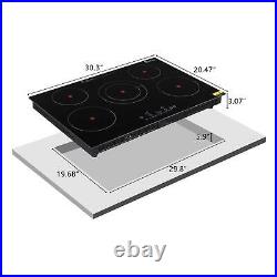 ZOKOP Electric Stove Top Cooktop 30'' 9 Power Levels Built-in 5 Burners Touch