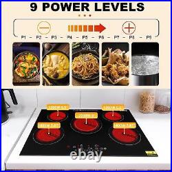 ZOKOP Electric Stove Top Cooktop 30'' 9 Power Levels Built-in 5 Burners Touch