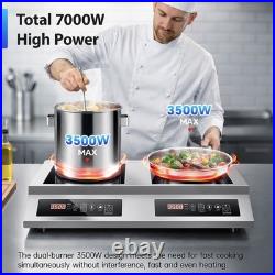 Zomagas 30inch Dual Burner Induction Cooker Commercial Stainless Steel 4 Fans